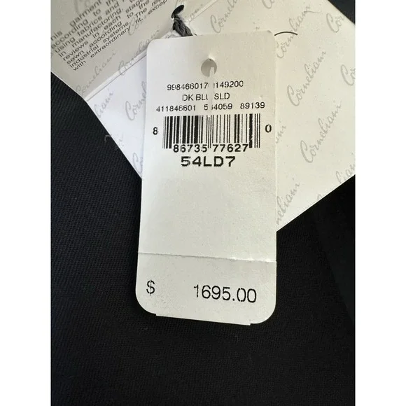 Gorgeous Corneliani Single Breasted virgin-wool suit. Dark Blue. NWT $1695 54LD7